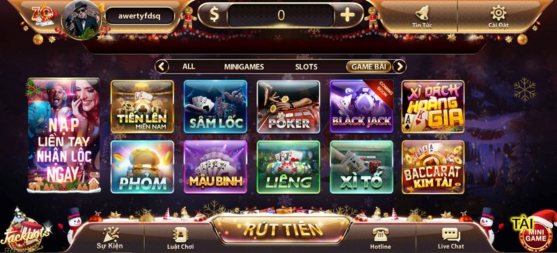 Một số siêu phẩm game bài hấp dẫn trên cổng game zowin