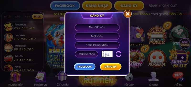 Thiết lập tài khoản dễ dàng tại cổng game Sam86